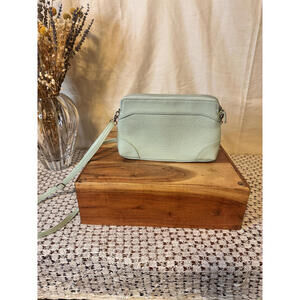 Mundi Safe Keeper Mint Green Pebbled Leather RFID Crossbody Bag Brand: Mundi